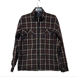 Stio Black Plaid Reversible Windbreaker Jacket Men's Size Medium
